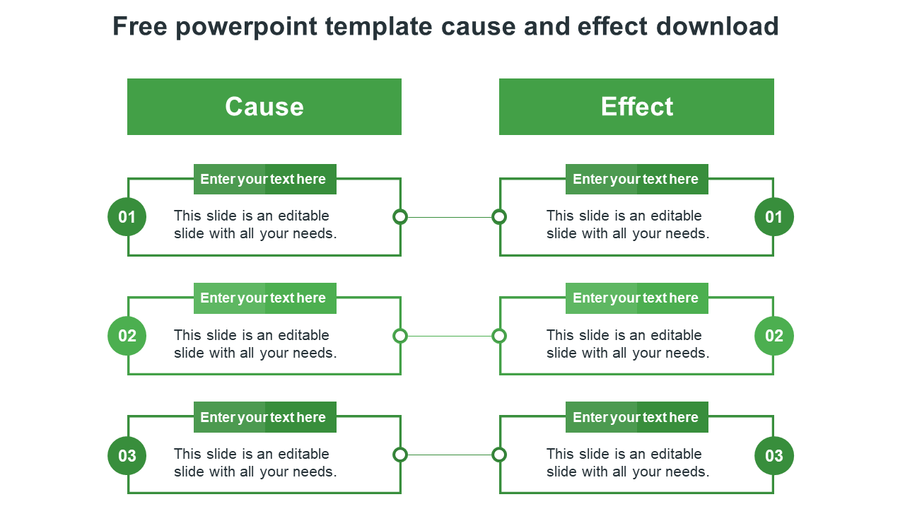 free powerpoint cause and effect download-green
